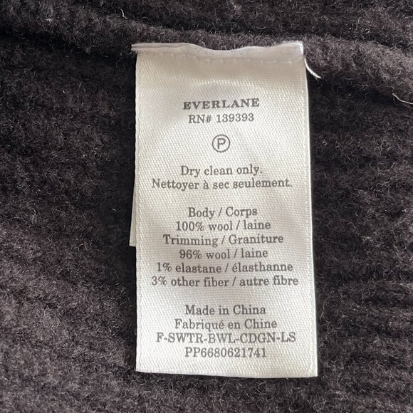 Everlane Womens Black The Felted Merino Boyfriend Cardigan Medium - Picture 16 of 16
